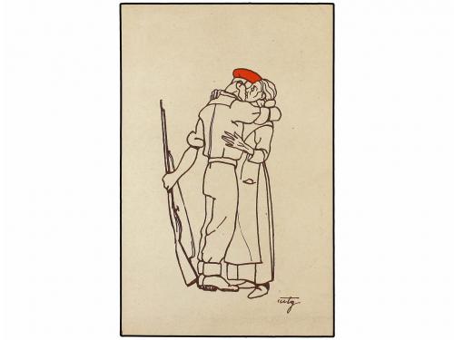 ✉ ESPAÑA GUERRA CIVIL. TARJETAS POSTALES. REQUETES. Juego de