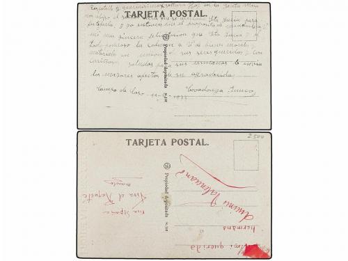 ✉ ESPAÑA GUERRA CIVIL. Tarjeta Postal estampada en oro de la