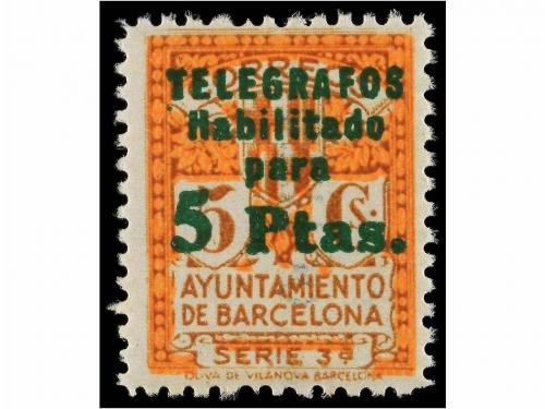 ** ESPAÑA: AYUNTAMIENTO DE BARCELONA. Ed. T-4/8. SERIE COMPL