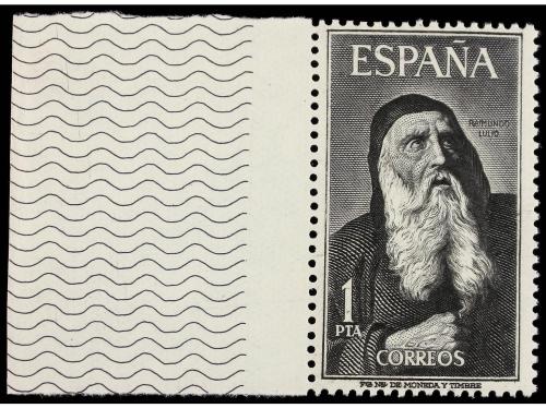 ** ESPAÑA. Ed. 1536ef. RAIMUNDO LULIO. 1 pta. negro UNICOLOR