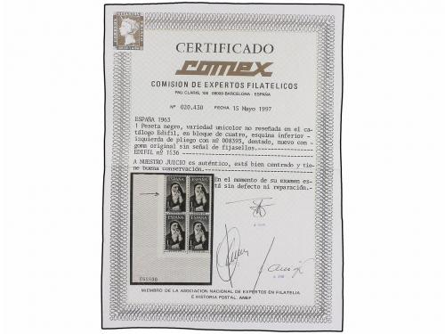 ** ESPAÑA. Ed. 1536ef. RAIMUNDO LLULL. 1 pta. negro UNICOLOR