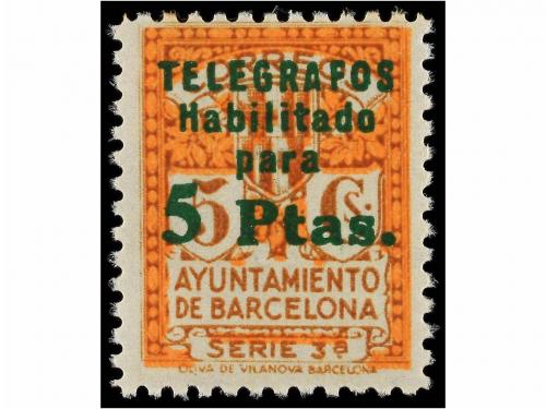 ** ESPAÑA: AYUNTAMIENTO DE BARCELONA. Ed. T-4/8. SERIE COMPL