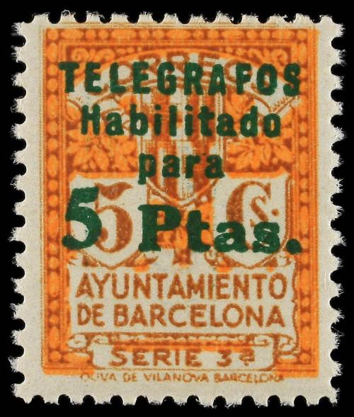 ** ESPAÑA: AYUNTAMIENTO DE BARCELONA. Ed. T-4/8. SERIE COMPL