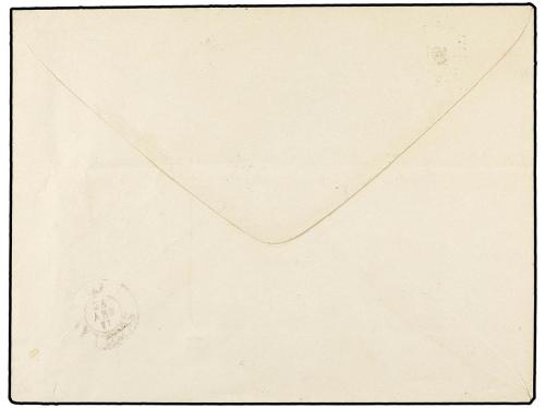 ✉ ESPAÑA. Ed. 121. 1872. LAS PALMAS a SEVILLA. 10 cts. azul,