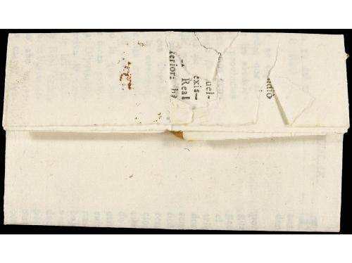 ✉ ESPAÑA: PREFILATELIA. 1822. HUELVA a ALMONASTER. Marca S.H