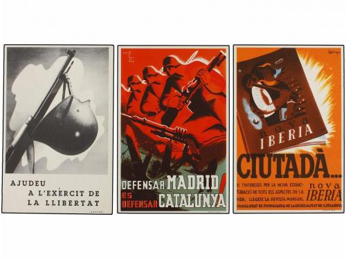 ✉ ESPAÑA GUERRA CIVIL. COLECCION completa de 10 TARJETAS POS