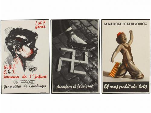 ✉ ESPAÑA GUERRA CIVIL. COLECCION completa de 10 TARJETAS POS