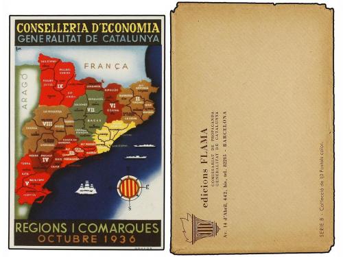 ✉ ESPAÑA GUERRA CIVIL. COLECCION completa de 10 TARJETAS POS