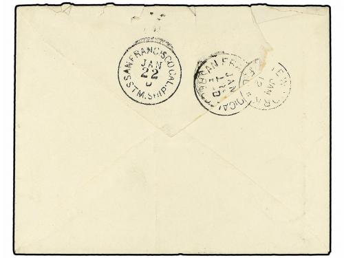 ✉ CUBA. Ed. . 1885. HABANA a ALBAY (Filipinas). 10 cts. cast