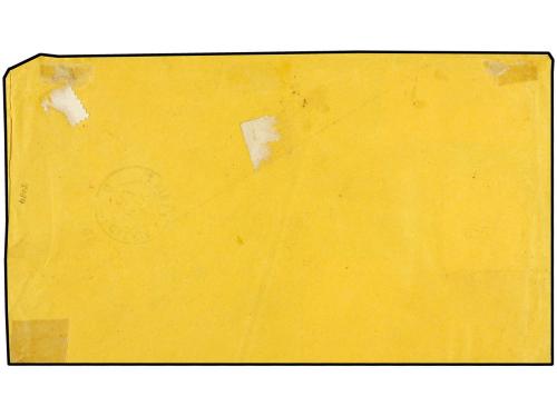 ✉ SALVADOR. 1887. FRONTAL. SONSONATE a PARIS. 1 cto. verde (