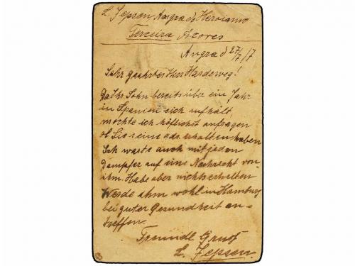 ✉ PORTUGAL. Ed. . 1917. Entero Postal de la CRUZ ROJA marcas