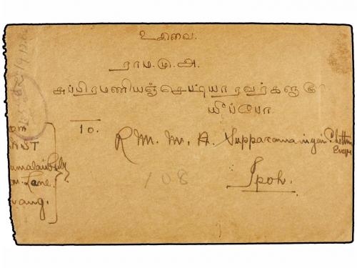 ✉ JAPON: OCUPACION EN MALAYA. Ed. . 1942. Cover to IPOH, Per