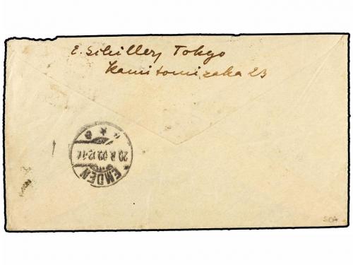 ✉ JAPON. Ed. . 1900. Cover to EMDEN, GERMANY with Koban 1883