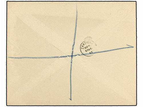 ✉ AFRICA ORIENTAL BRITANICA. Ed. . 1895. Registered cover us