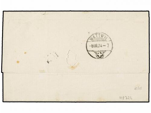 ✉ LEVANTE: CORREO AUSTRIACO. Ed. . 1874. Cover from BEYROUTH