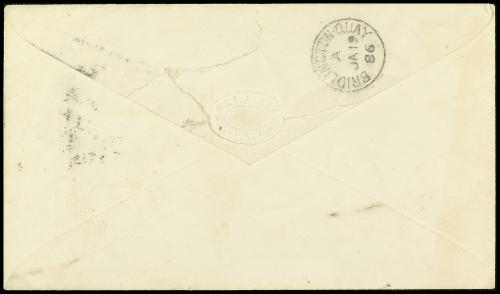 ✉ GRAN BRETAÑA. 1886. 1 d. Postal stationery envelope with a