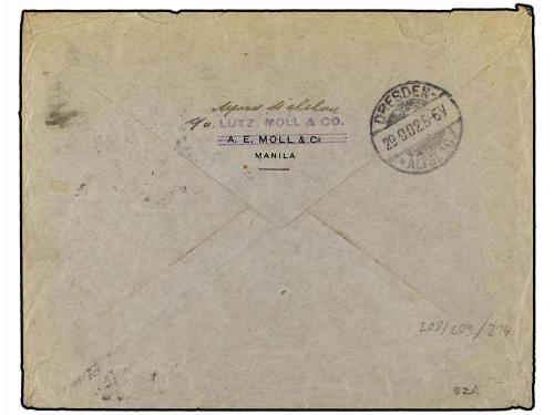 ✉ FILIPINAS: OCUPACION ESTADOS UNIDOS. Ed. . 1902. Cover to 