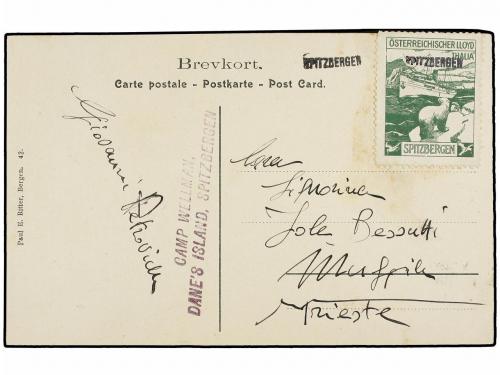 ¿ NORUEGA. 1909. Postcard franked on picture side by Norway