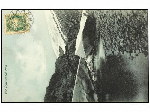 ¿ NORUEGA. 1909. Postcard franked on picture side by Norway