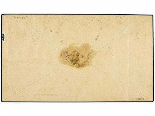 ✉ SUECIA. 1891. 10 ö. on 12 ö. Blue stationery envelope sent