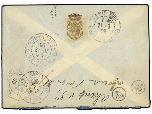 ¿ STRAITS SETTLEMENTS. Ed. . 1906. Registered cover to PARIS