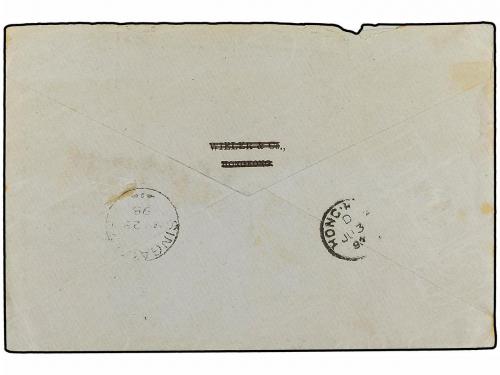 ✉ SARAWAK. Ed. . 1898. Registered cover franked with 2 c., 3