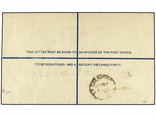 ✉ BIRMANIA. Ed. . 1937. 4 annas. BURMA ovpt postal stationer