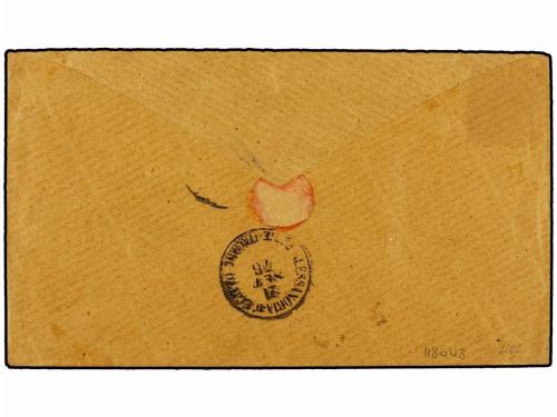 ¿ SUIZA. 1876. Cover endorsed ´Via Brindisi´ franked by sing