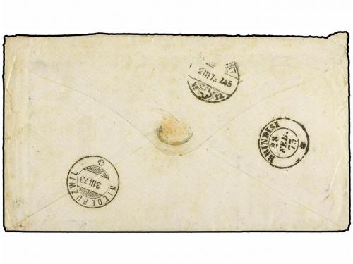 ✉ MALAYA. Ed. . 1875. MALAYA. Cover used to SWITZERLAND bear