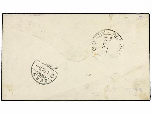 ✉ COOK. Ed. . 1898. Registered cover to SWITZERLAND with 189