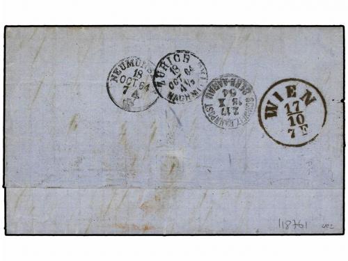 ✉ EGIPTO. Ed. . 1864. Entire letter to ZURICH from CAIRO wit