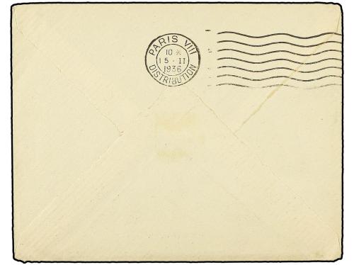 ✉ WALIS Y FUTUNA. 1935. Cover to PARIS bearing 1920 pair of 
