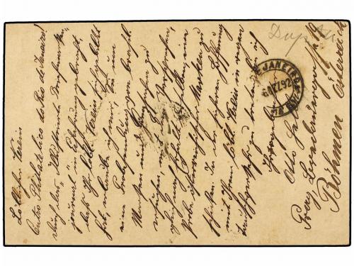 ✉ AUSTRIA. Ed. . 1891. 5 Kr. rose postal stationery card use