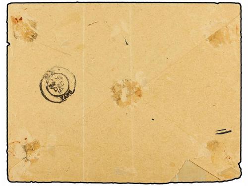 ✉ REUNION. Ed. . 1891. 40 c. red + 1 f. bronze green, tied b