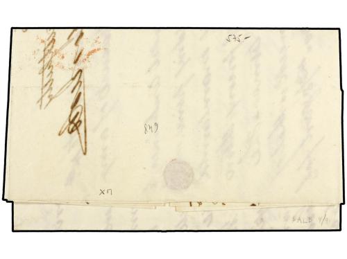 ✉ EGIPTO. 1870. Entire letter to USA franked by GB 4 d. verm