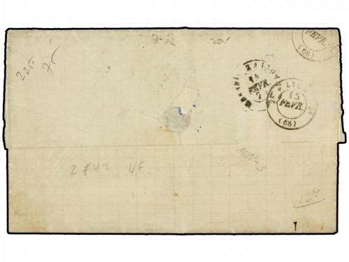 ✉ FRANCIA. Ed. . Yv. 43B+43Bb. 1871 (February). Entire lette