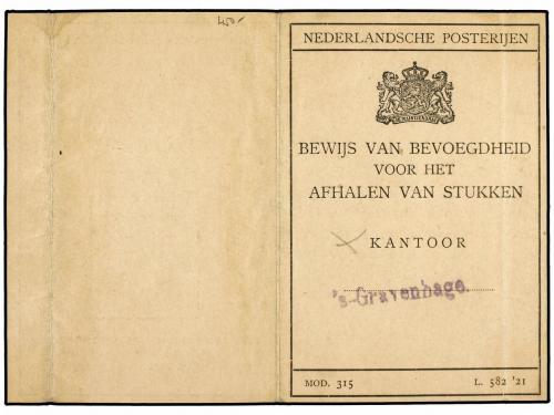 ¿ HOLANDA. Ed. . 1923 (Sept 19). Kantoor Addvice booklet fra