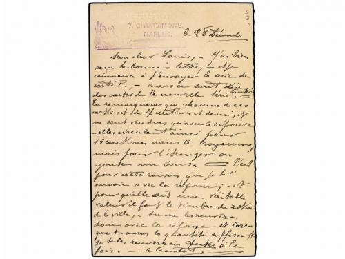 ✉ ITALIA. Ed. . 1893. Senders half of 7 1/2+7 1/2 c. reply c