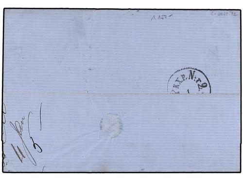 ✉ SUECIA. 1869. Cover to LONDON from YSTAD prepaid with four