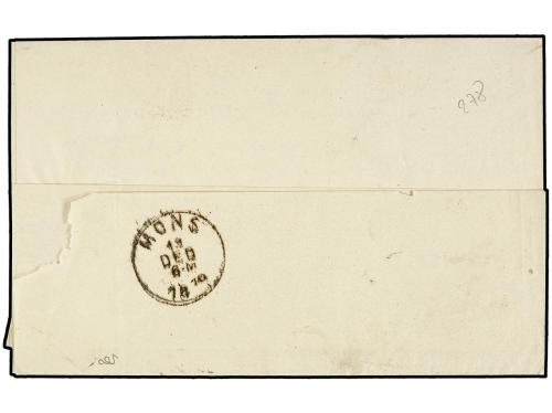 ✉ FRANCIA. 1879. Entire letter to MONS franked by Type Sage 