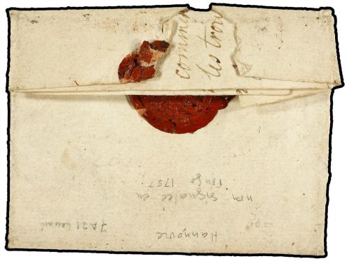 ✉ ALEMANIA ANTIGUOS ESTADOS: HANNOVER. 1754. Entire letter f