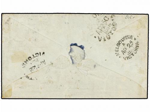 ✉ AUSTRALIA. Ed. . 1856. Cover to GEELONG with fine Campbell