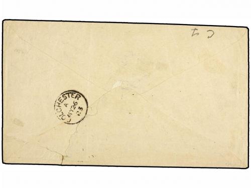 ✉ COLOMBIA. Ed. . 1883. CARTAGENA a INGLATERRA. 10 cts. lila