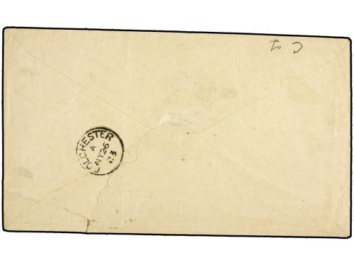 ✉ COLOMBIA. 1883. CARTAGENA a INGLATERRA. 10 cts. lila (Sc. 