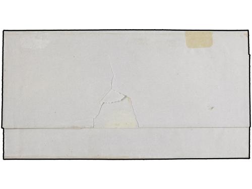 ✉ ESPAÑA. 1857. CADIZ a JEREZ. Circulada por COSARIO. Marca 