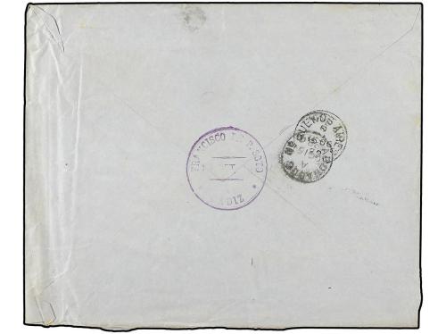 ✉ ESPAÑA. Ed. 201212. 1888. CADIZ a BUENOS AIRES. 5 cts. ver