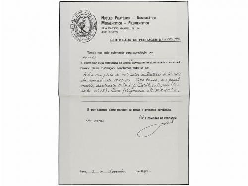 (*) ANGOLA. 1881. 40 reis amarillo verdoso pálido. Dent. 12 