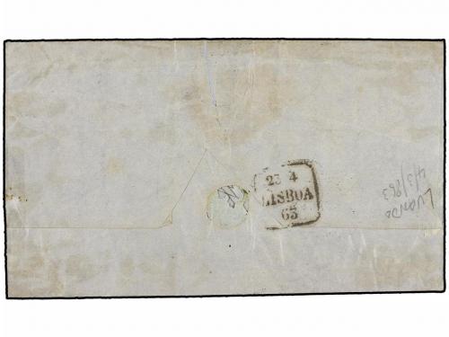 ✉ ANGOLA. Ed. . 1863 (March 4). Outer letter sheet from LOAN