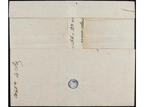 ✉ ESPAÑA. 1855. Manuscrito ´Por Pausadela y Cª recoje en la 