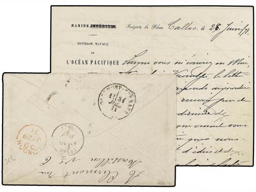 ¿ PERU. Ed. . 1871 (June 28). Cover and original contents wi